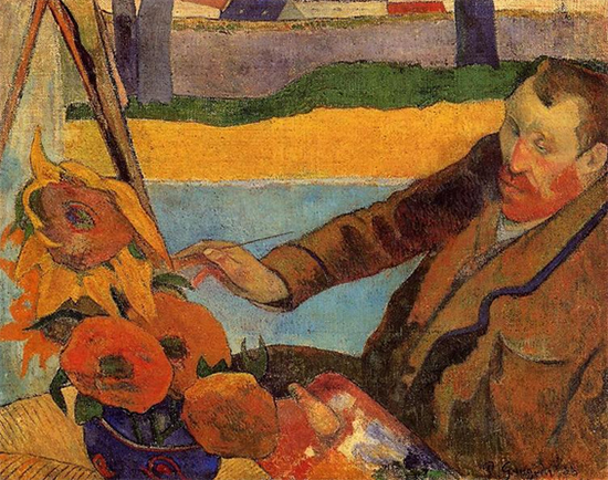 Van Gogh Painting Sunflowers, 1888, Paul Gauguin
