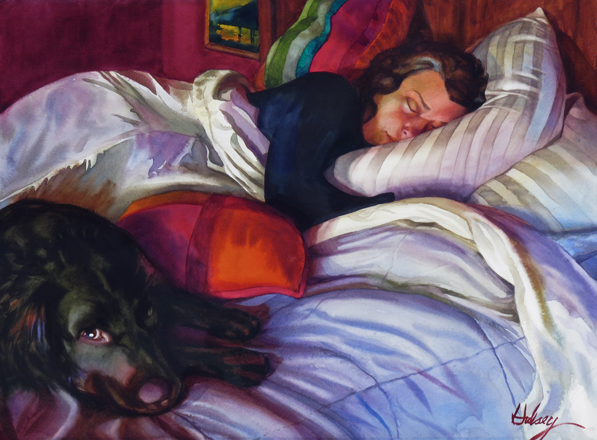 Watchdog, Watercolor, 22 x 30", © John Hulsey