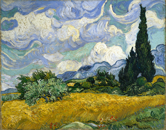 Wheat Field with Cypresses, 1889, Vincent van Gogh