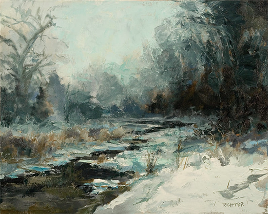 Winter Stream, 16 x 20", Oil, © Matthew Richter