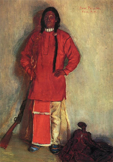 The Indian Hunter of Taos,  ca. 1900, painting by Bert Geer Phillips