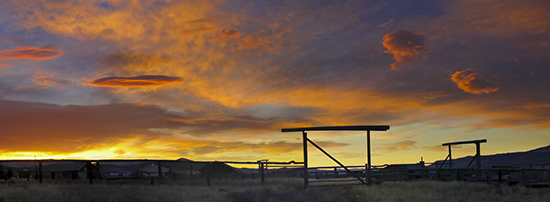 Photograph © J. Hulsey of Dubois Wyoming at Dawn