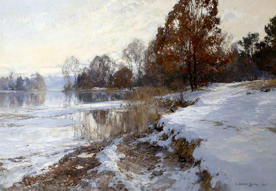 oil painting of river by Edward Harrison Compton