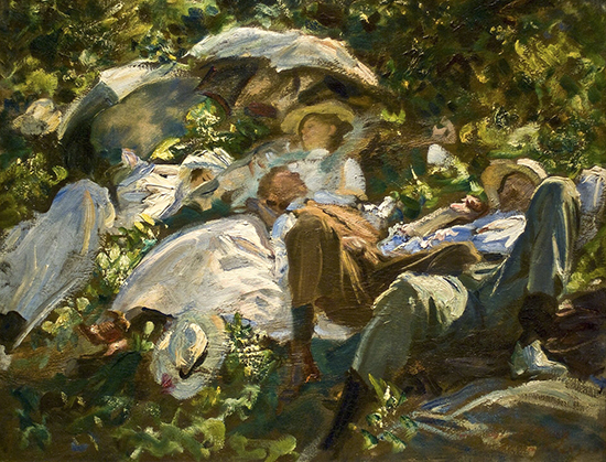 Group with Parasols (A Siesta), 1905, John Singer Sargent