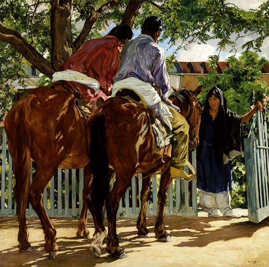 Callers, ca. 1926, painting by Walter Ufer
