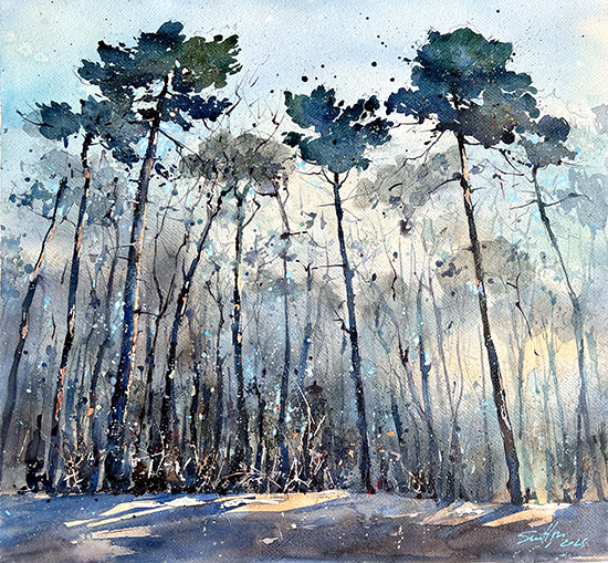 Chasing Shadows, Watercolor, © Svetlin Sofroniev