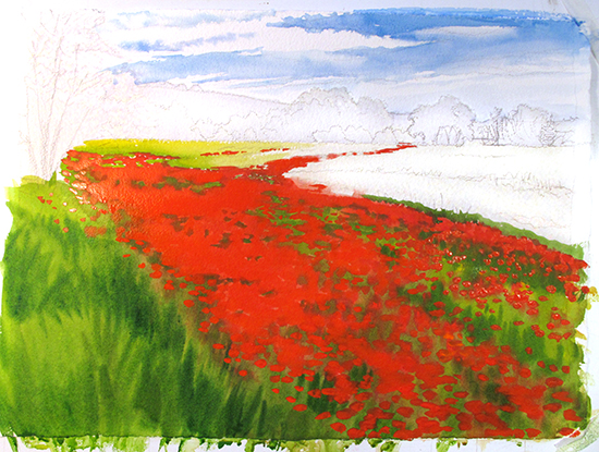 Poppy Patch Painting