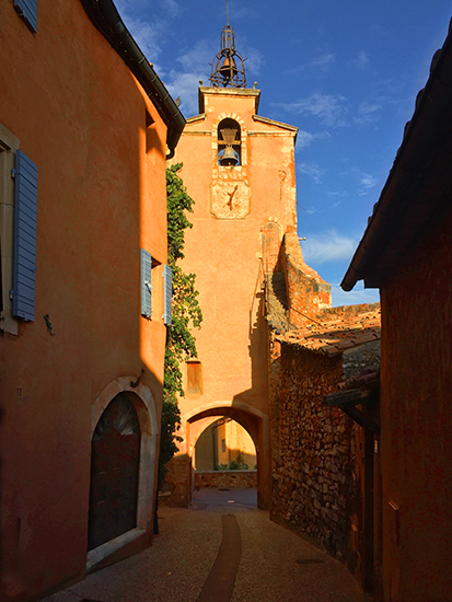 photo of belltower, Roussillon, France.© J. Hulsey