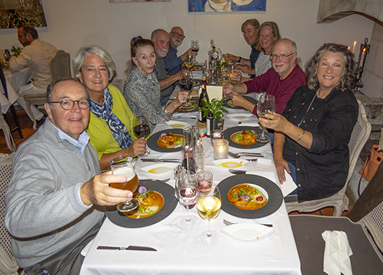 Photo of John Hulsey's Provence watercolor workshop group in St. Rémy.