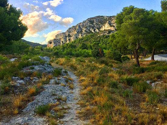 photo of Les Alpilles near Les Baux, France.© J. Hulsey