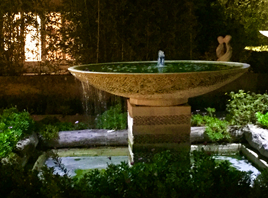 Night Fountain at the Mas des Carassins