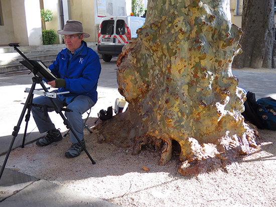 artist painting in St. Remy