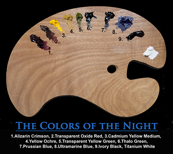 oil palette colors for nocturne