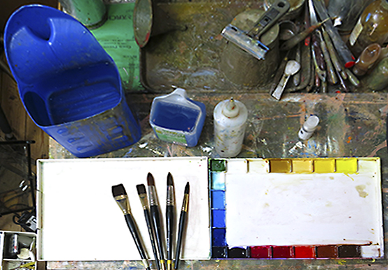 John Hulsey's watercolor equipment