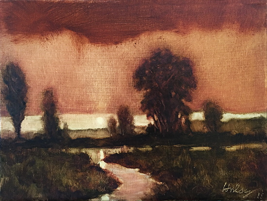 Tonalist oil painting demonstration by John Hulsey