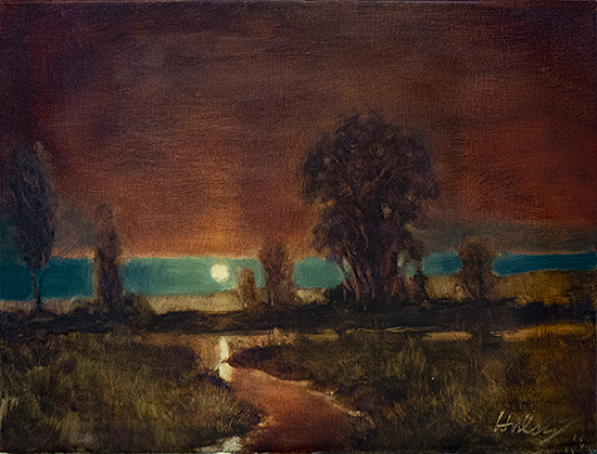 Tonalist oil painting demonstration by John Hulsey