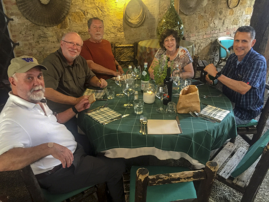 Photograph of Dinner in San Quirico d'Orcia