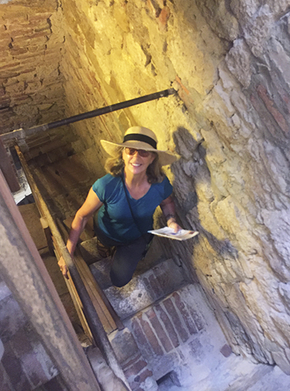 Climbing to the Top of the Tower at Montepulciano © J. Hulsey