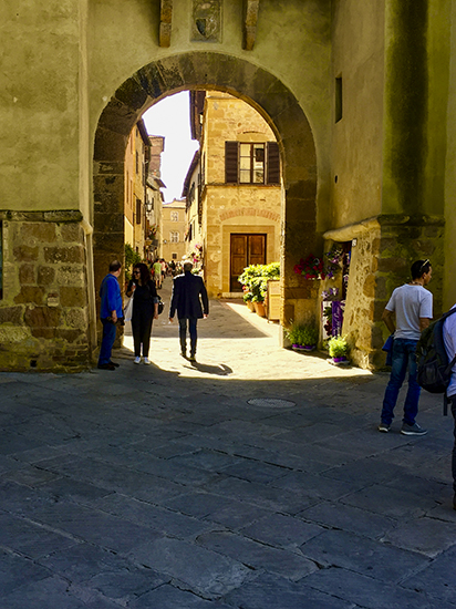 Photo of old gate in Pienza, Italy. © J. Hulsey