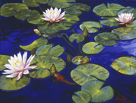 Nymphaea III, Watercolor, 21 x 27", © John Hulsey