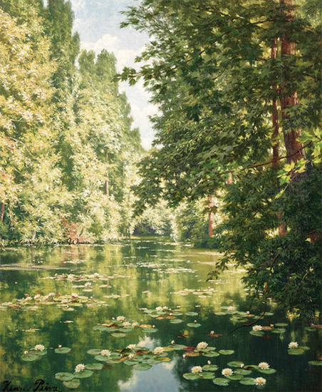Water Lilies on the Marne, Henri Biva