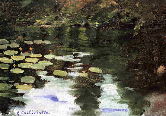 Yerres on the Pond, Water Lilies, 1871-78, Gustave Caillebotte