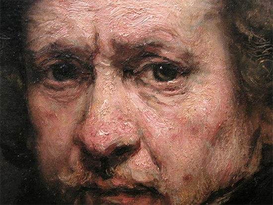 Detail of Self Portrait by Rembrandt