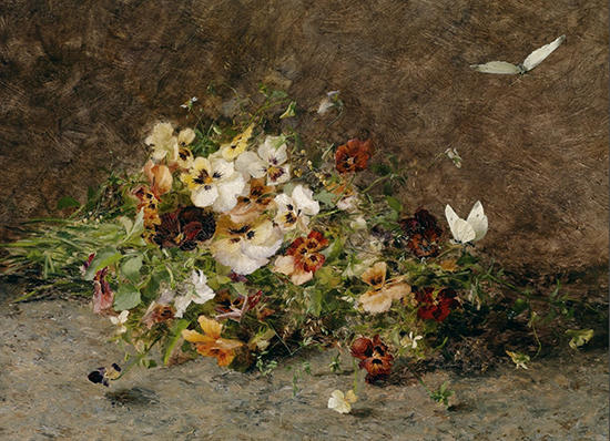 Pansies and Butterflies, Olga Wisinger-Florian